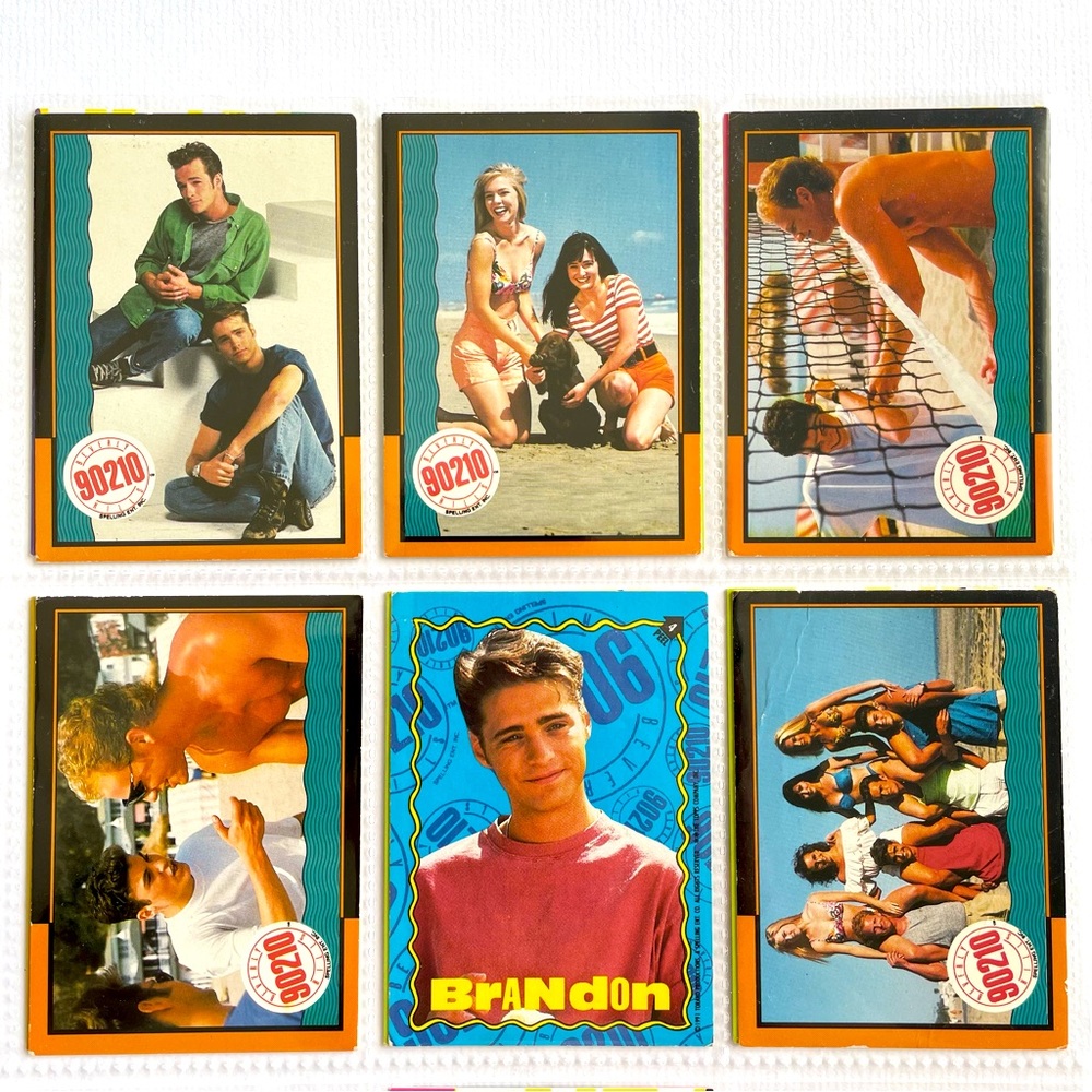 VINTAGE 1991 90210 Television Show Topps Card Lot Of 6ea